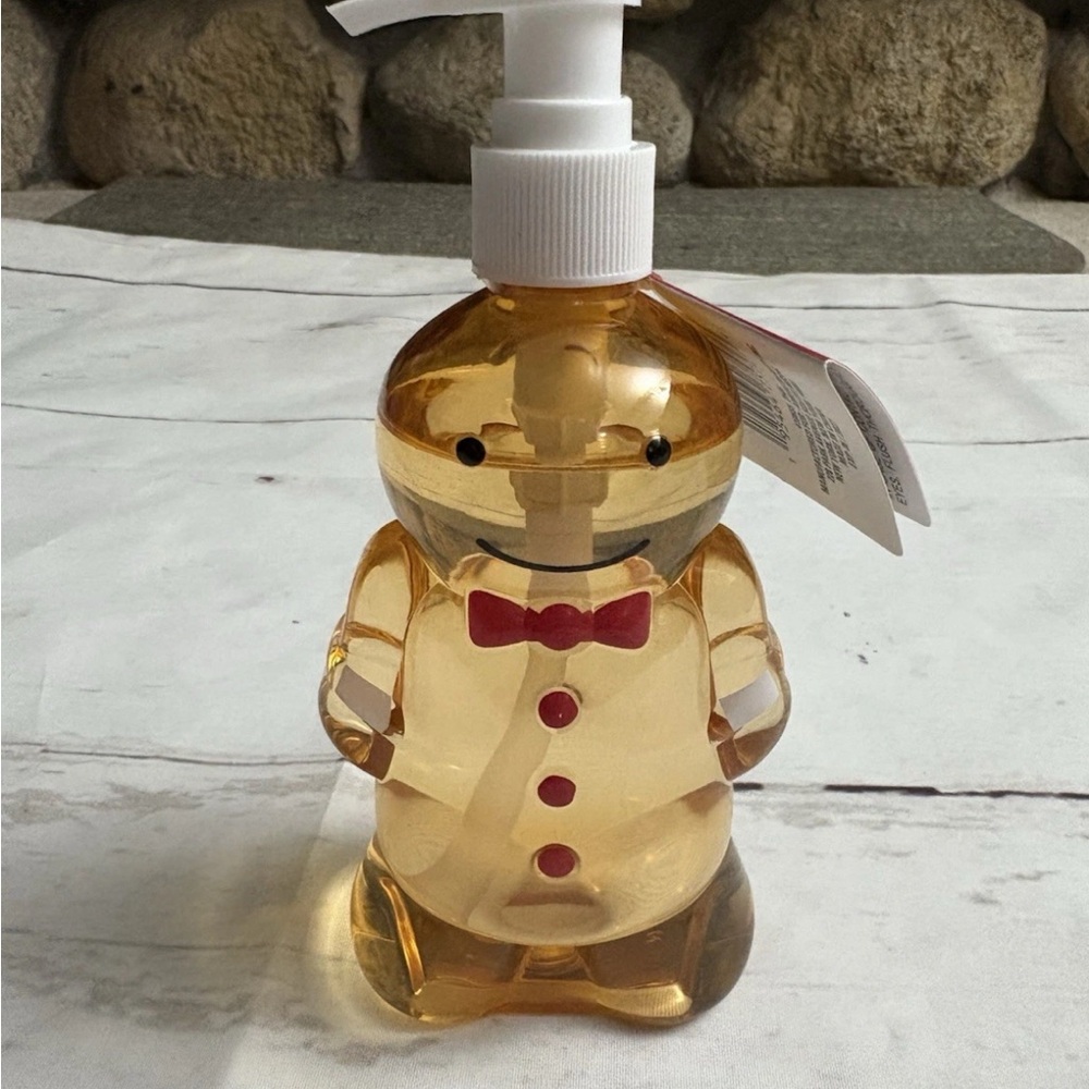New GINGERBREAD MAN Hand Soap Dispenser *Filled*